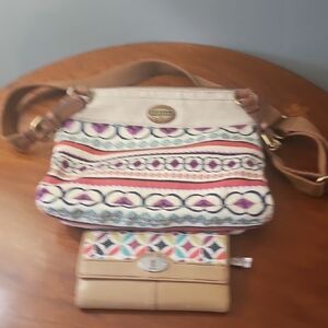Fossil Multicolor Patterned Crossbody Bag